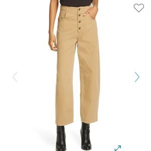 NILI LOTAN Toledo High Waisted Wide Pants Khaki